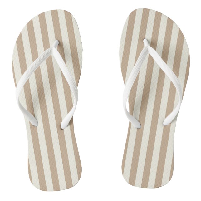 Chanclas Flip Flops Beige & White Stripe (Plantilla)