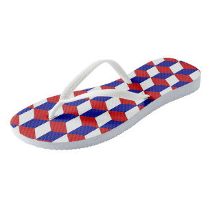Chanclas Flip Flops - Bloques rojo, blanco y azul