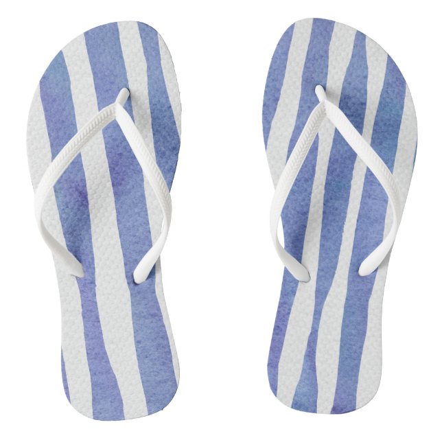 Chanclas Flip Flops - Blue Stripe Pattern (Plantilla)