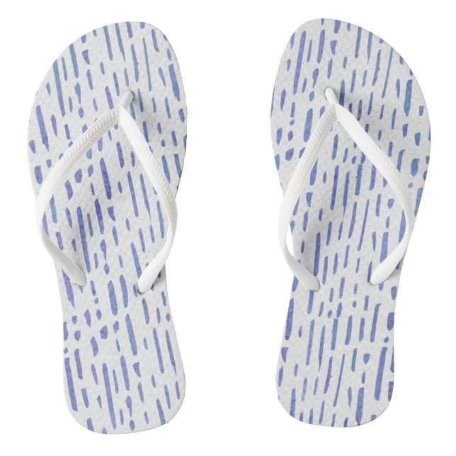 Chanclas Flip Flops - Blue Stripe Pattern (Plantilla)