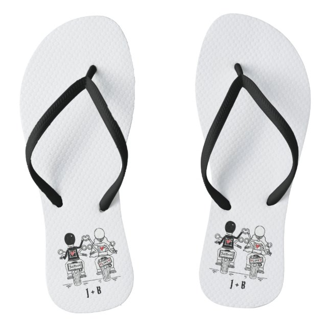 Chanclas Flip Flops Boda de motocicletas de ciclismo person (Plantilla)