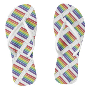 Chanclas Flip Flops Boda Gay de la capa de arcoiris