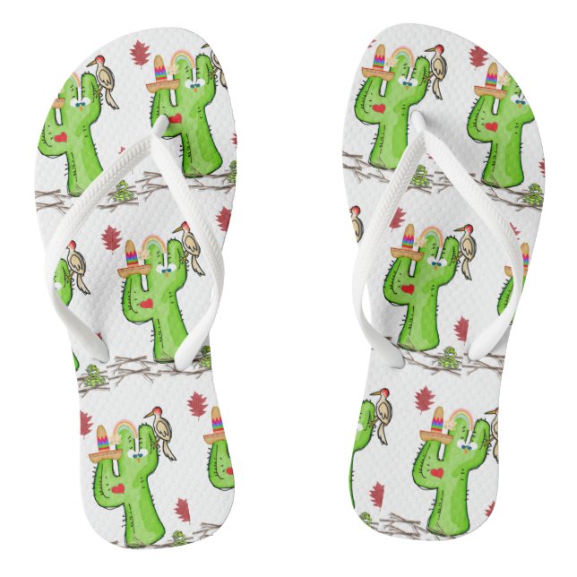 Chanclas Flip Flops Cactus Bird (Plantilla)