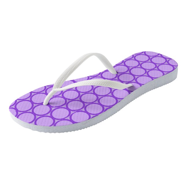 Chanclas Flip Flops - Círculos púrpura que tocan (Angular)