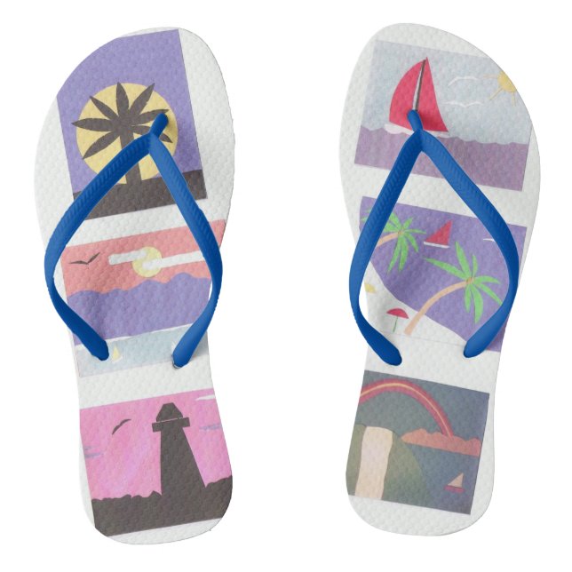 Chanclas Flip-flops con escenas de playa Flip Flops (Plantilla)