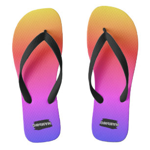 Chanclas Flip-Flops con un diseño de color de arcoiris deg