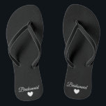 Chanclas Flip-Flops - Corazón Fab Bridesmaid<br><div class="desc">¡Flip Flops para que la novia se ponga en el día de su boda o después de él! Personalizable fácil,  cambiar los colores de la correa,  colores únicos,  añadir texto u otras imágenes!</div>