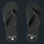 Chanclas Flip-Flops - Corazón Fab Bridesmaid<br><div class="desc">¡Flip Flops para que la novia se ponga en el día de su boda o después de él! Personalizable fácil,  cambiar los colores de la correa,  colores únicos,  añadir texto u otras imágenes!</div>