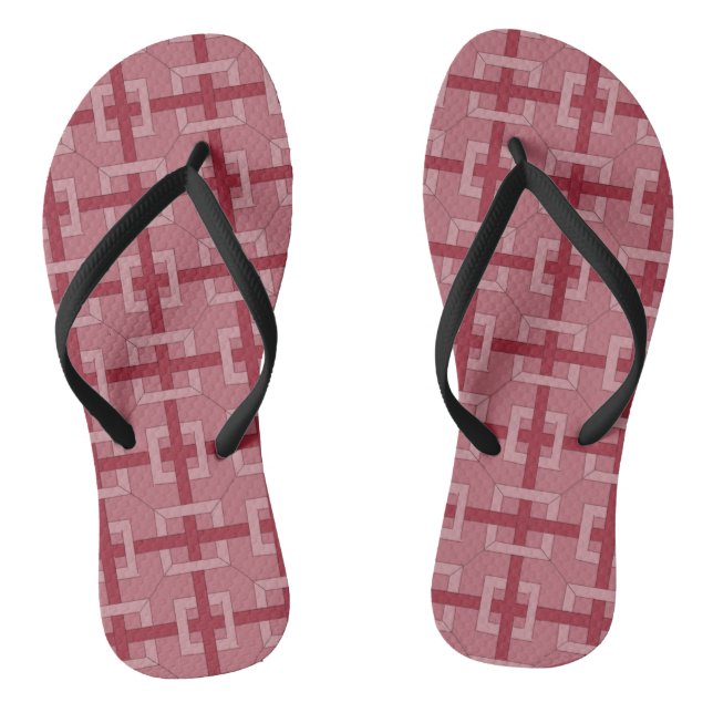 Chanclas Flip Flops - Cuadrados entrelazados (Plantilla)