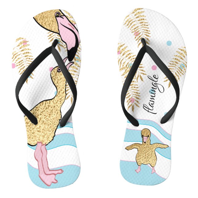Chanclas Flip-flops de adultos "Flamingle/Flamingo Mom and  (Plantilla)
