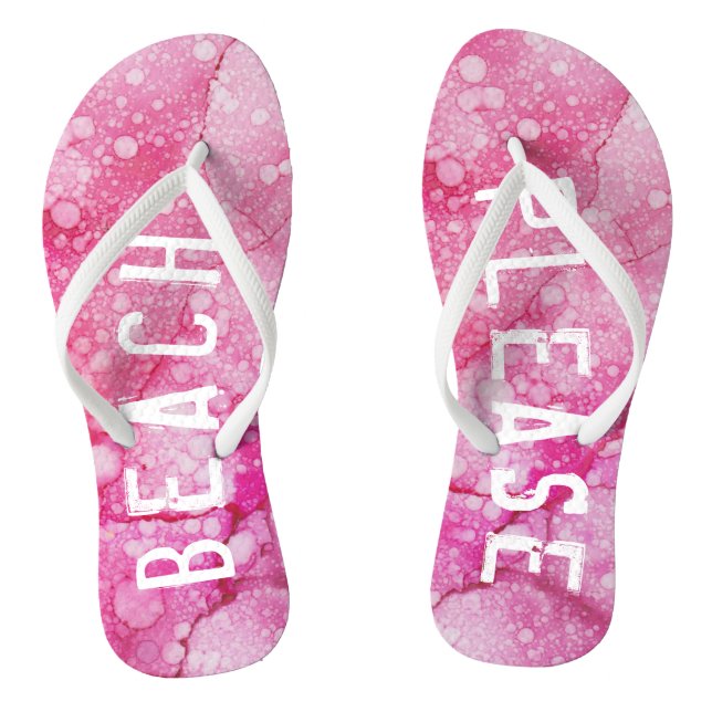 Chanclas Flip-Flops de adultos "Pink/Beach Please" (Plantilla)