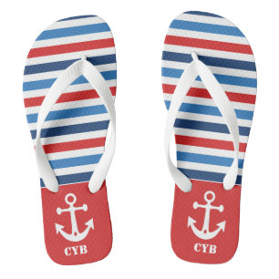Chanclas Flip Flops de ancla náutica personalizada