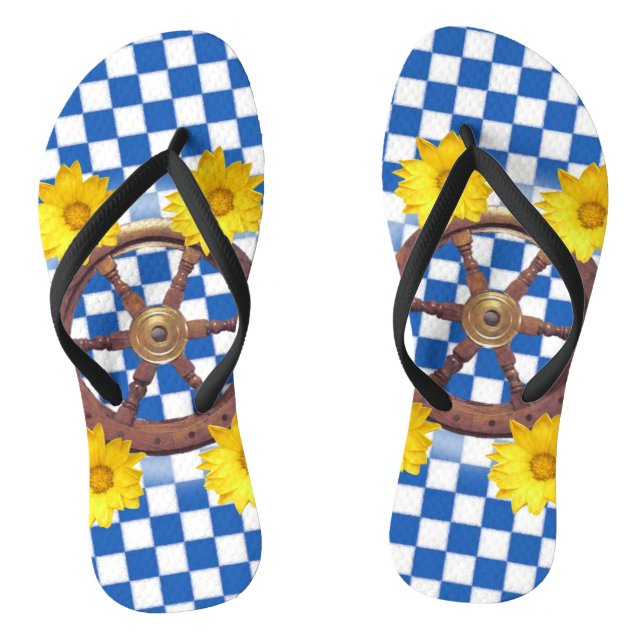 Chanclas Flip Flops de anclaje de girasol (Plantilla)