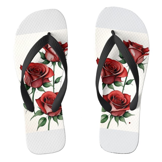 Chanclas Flip Flops de arte Rosa (Rose Art Summer Flip Flops!)
