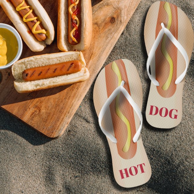 Chanclas Flip Flops de barbacoa de perro caliente personali (Subido por el creador)