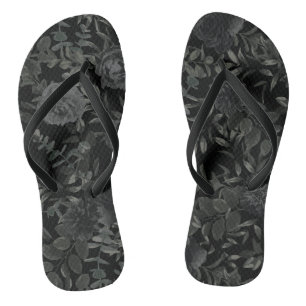 Chanclas Flip-Flops de Boda gótico Rosa blanco negro
