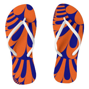 Chanclas Flip Flops de bucle azul naranja