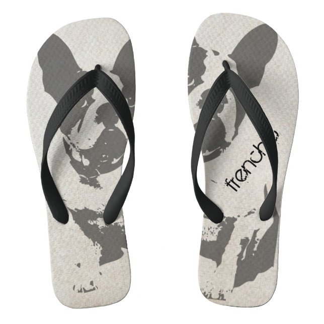 Chanclas Flip Flops de Bulldog francés (Plantilla)