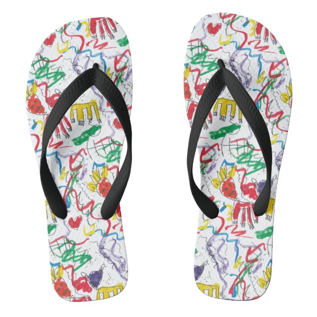 Chanclas Flip flops de calcetines inspirados en el basquiat (Plantilla)