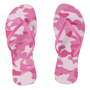 Chanclas Flip Flops de camuflaje rosado