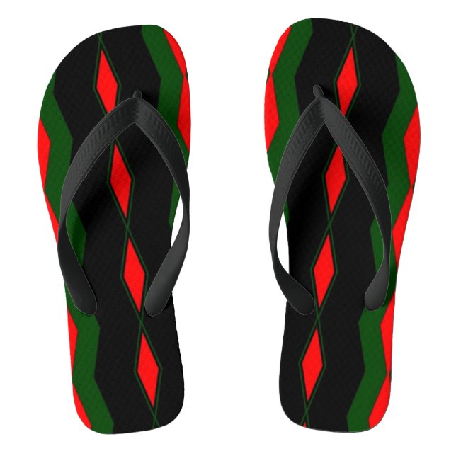 Chanclas Flip Flops de diamantes rojos (Plantilla)