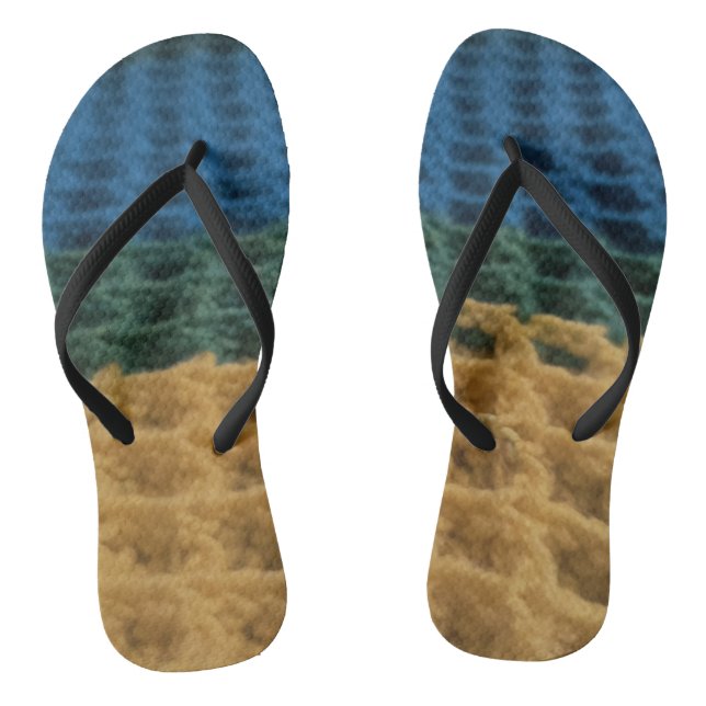 Chanclas Flip-flops de diseño de ganchillo de endurecimient (Plantilla)