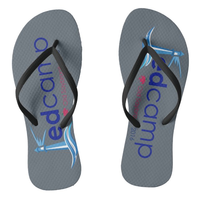 Chanclas Flip Flops de EdCamp antiguo de Saybrook (Plantilla)