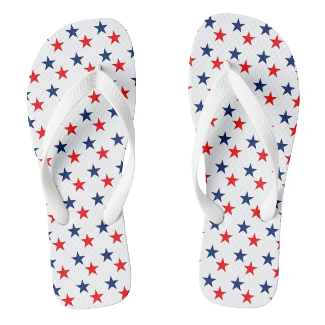 Chanclas Flip Flops de estrella roja y azul (Plantilla)