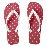 Flip Flops de estrella roja y blanca