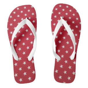 Chanclas Flip Flops de estrella roja y blanca