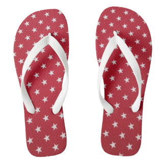 Chanclas Flip Flops de estrella roja y blanca