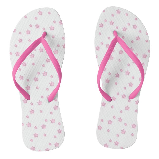 Chanclas Flip Flops de estrellas rosas (Plantilla)