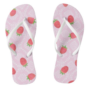 Chanclas Flip Flops de fresa rosa