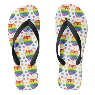 Chanclas Flip Flops de gato de orgullo