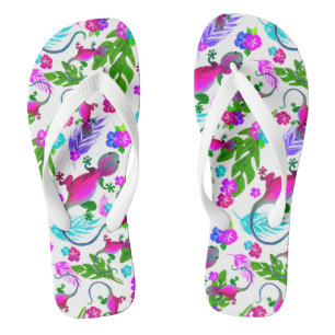 Chanclas Flip Flops de geckos tropicales