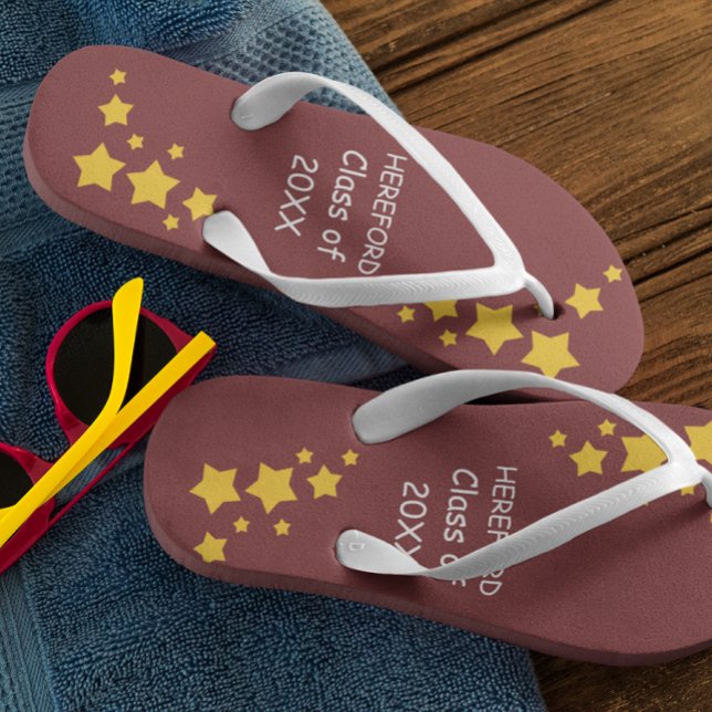 Chanclas Flip Flops de graduación de grado superior Maroon  (Subido por el creador)