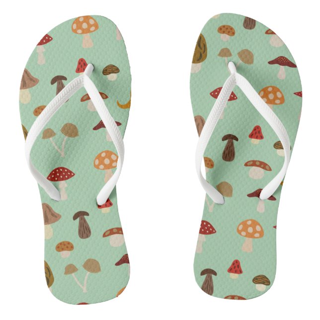 Chanclas Flip Flops de hongos otoñales (Plantilla)