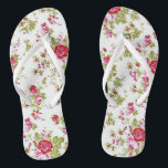 Chanclas Flip Flops de jardín de Rosa<br><div class="desc">¡Prepárate para la primavera y el verano con rosas rojas y rosas bonitos para tus dedos de pies! (¡Sí,  de hecho lo escribimos!) :) Ideal para chicas o mujeres,  de tamaño pequeño a grande - ver lista desplegable. Elija su ancho y color de correa favoritos.</div>