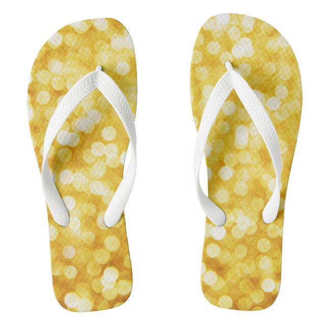 Chanclas Flip Flops de la Bokeh de Oro moderna (Plantilla)