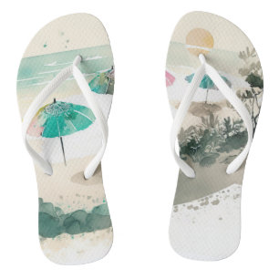 Chanclas Flip flops de la escena de la playa