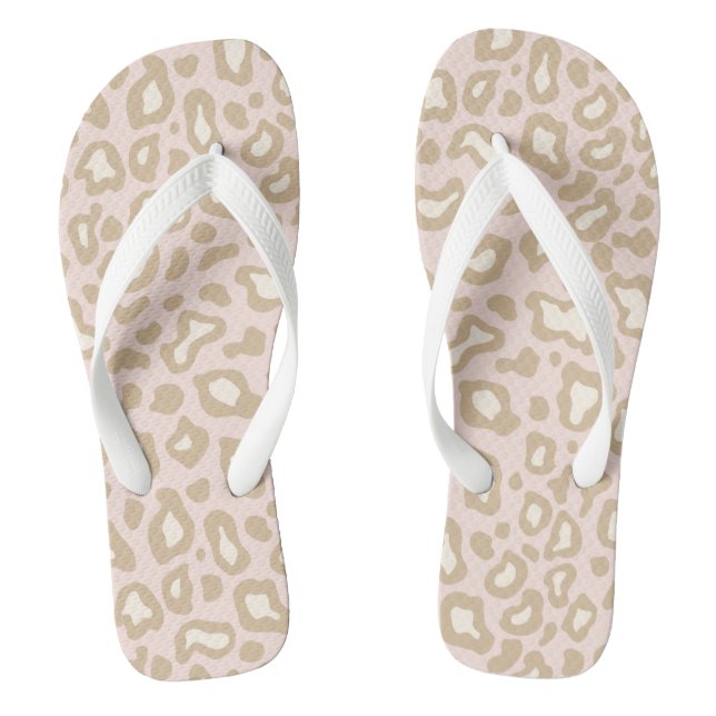 Chanclas Flip Flops de leopardo rosa de bonito (Plantilla)