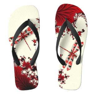 Chanclas Flip Flops de libélula roja