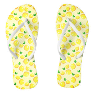 Chanclas Flip Flops de limón amarillo