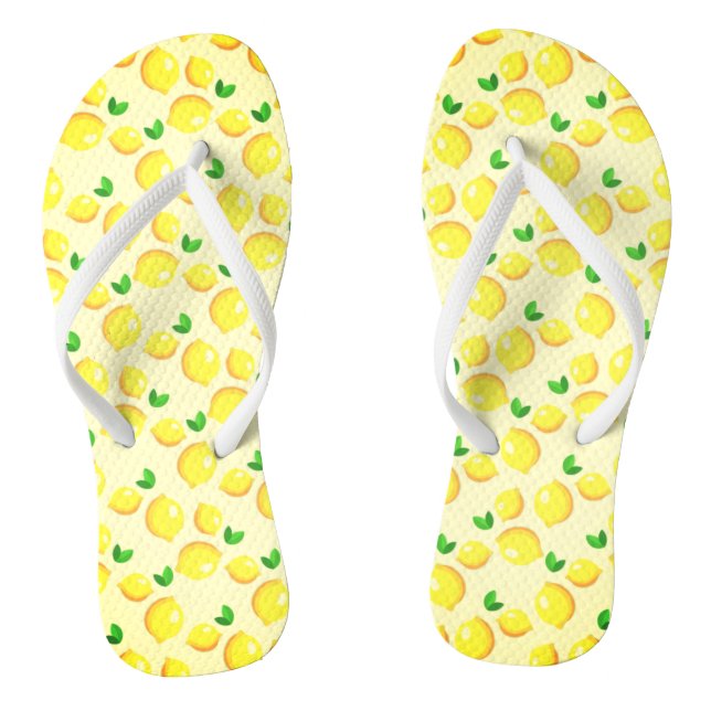 Chanclas Flip Flops de limón amarillo (Plantilla)