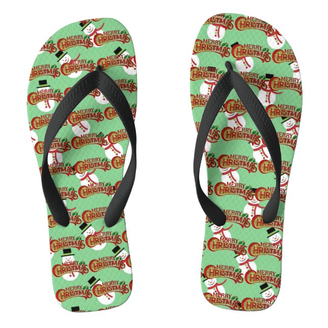 Chanclas Flip Flops de los hombres navideños (Plantilla)