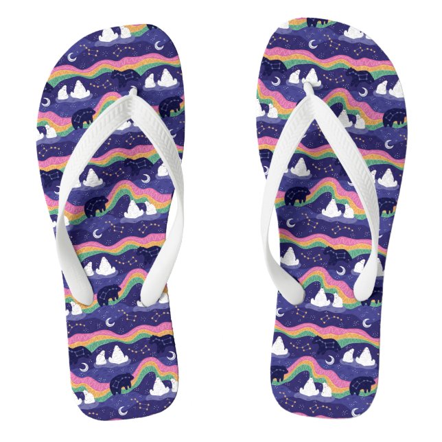 Chanclas Flip Flops de luces boreales (Plantilla)