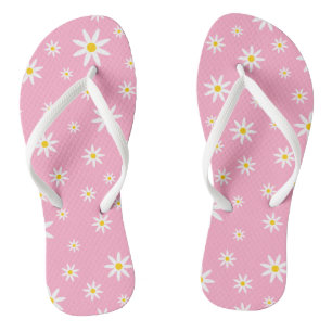 Chanclas Flip Flops de margarita rosada