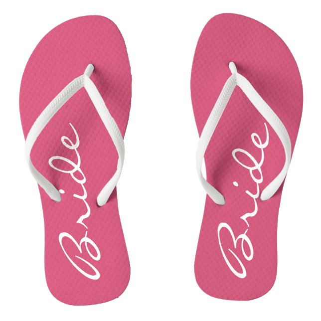 Chanclas Flip Flops de novia rosada (Plantilla)