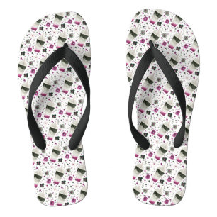 Chanclas Flip Flops de orgullo asexual