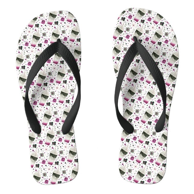 Chanclas Flip Flops de orgullo asexual (Plantilla)